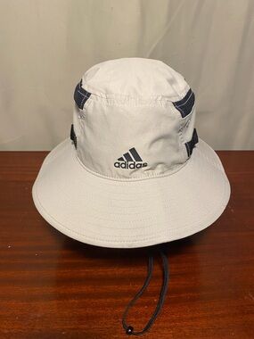 Adidas Areoready Victory III Feather Grey Black Logo UPF50 Bucket Hat O/S